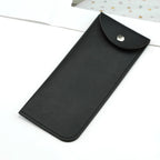 Leather Glasses Bag Thickened Open Holster Snap Button Portable