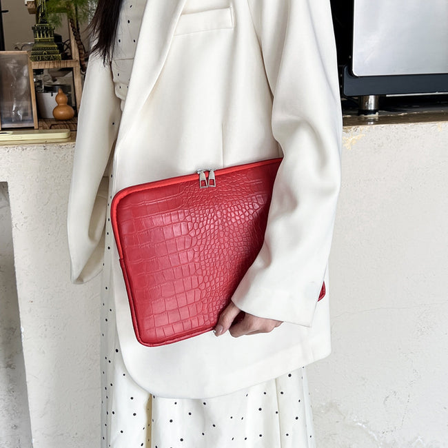 Stone Pattern Solid Color Tote Simple Small Square Bag Main Image