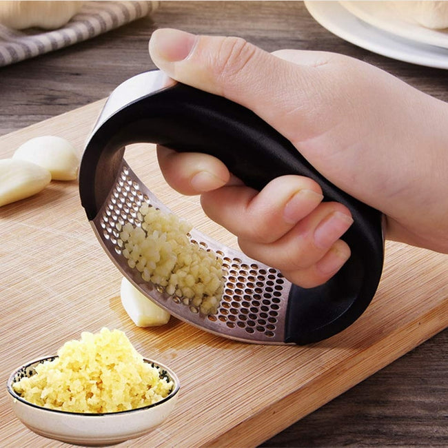 Stainless Steel Garlic Masher Garlic Press Household Manual Curve Fruit Vegetable Tools Kitchen Gadgets Hover Image
