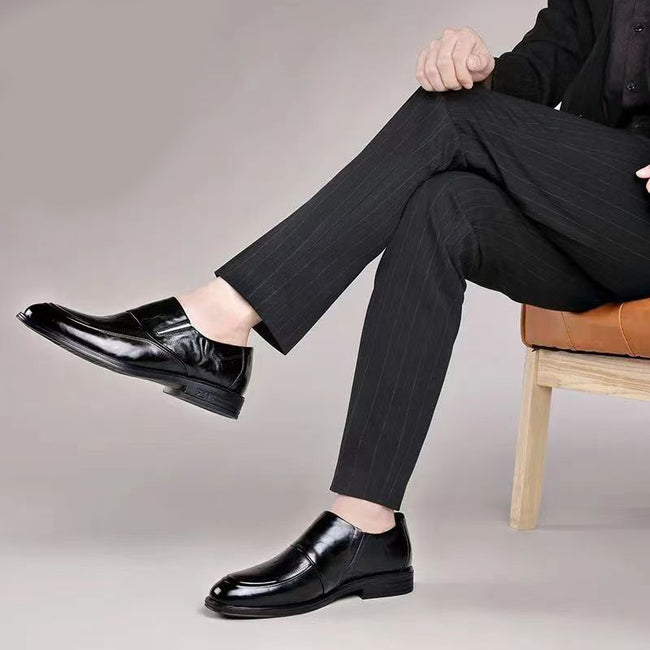 Business Formal Wear Soft Leather Soft Bottom Pointed Wedding Bridegroom Slip-on Suit Shoes Main Image