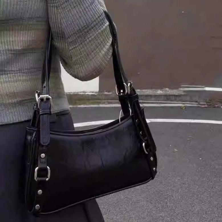 Hot Girl Locomotive Style All-matching Shoulder Bag