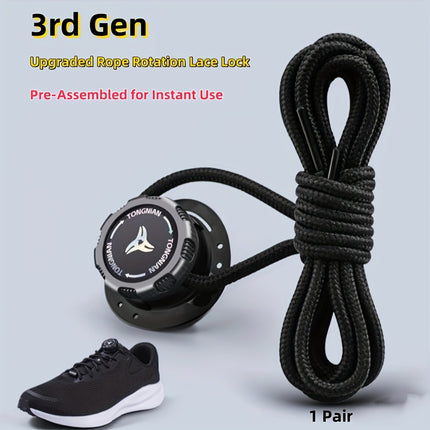 No Tie Shoelace Locks Rotary Fasteners For Sports Shoes