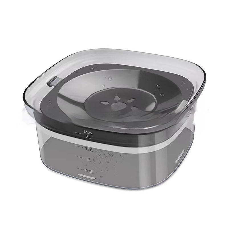 70oz Dog Water Bowl Large Capacity Spill Proof Dog Bowl Transparent 2L Visible Water Level Slow Drinking Bowl For Dogs And Cats Pet Products