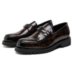 Thick-soled British Fashion Men's Round Head Leisure Leather Shoes
