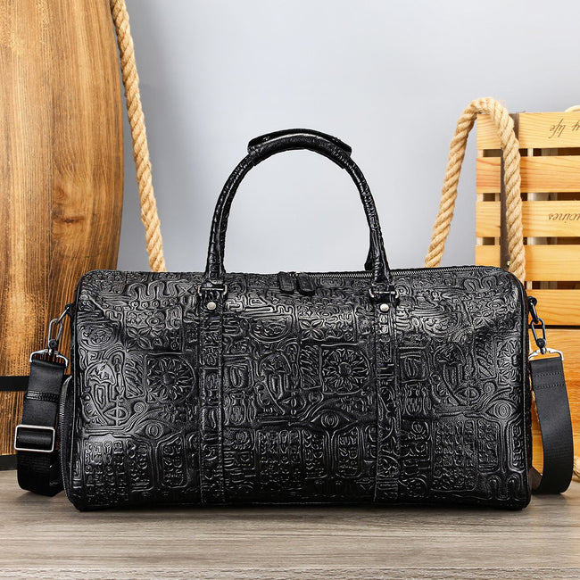 Retro Embossing Design Handbag For Men Hover Image