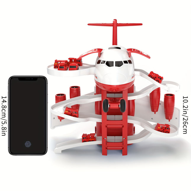 Temi Inertial Car Track Toy Set With Sound And Light