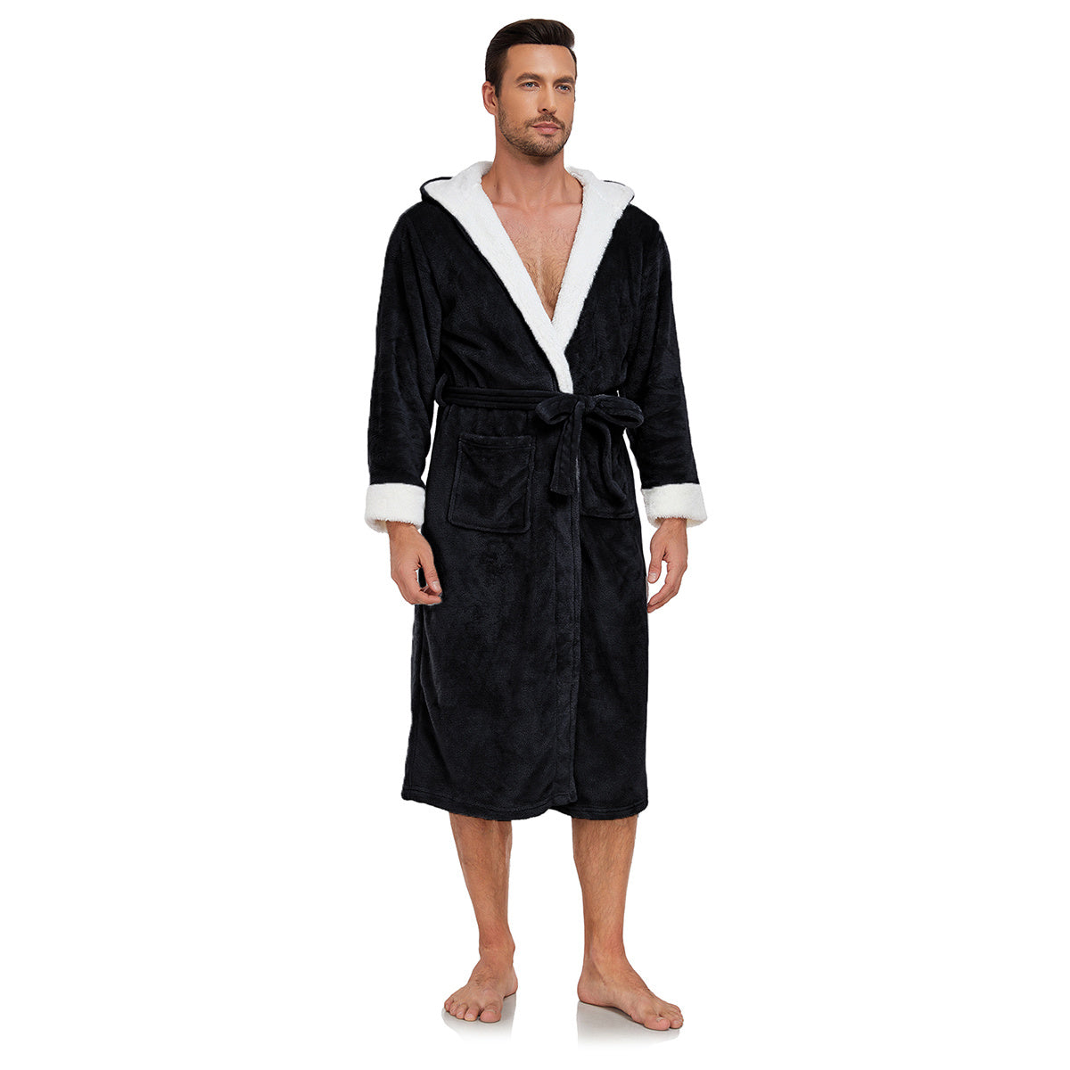 RONGTAI Ladies Long Fleece Bathrobe
