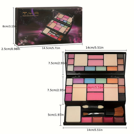 Makeup Gift Box Eyeshadow Blush Lipstick Multicolor Brush