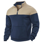 Winter Heavy Fleece-lined Casual Loose Multicolor Men's Plus Size Stand Collar Zipper Sweater