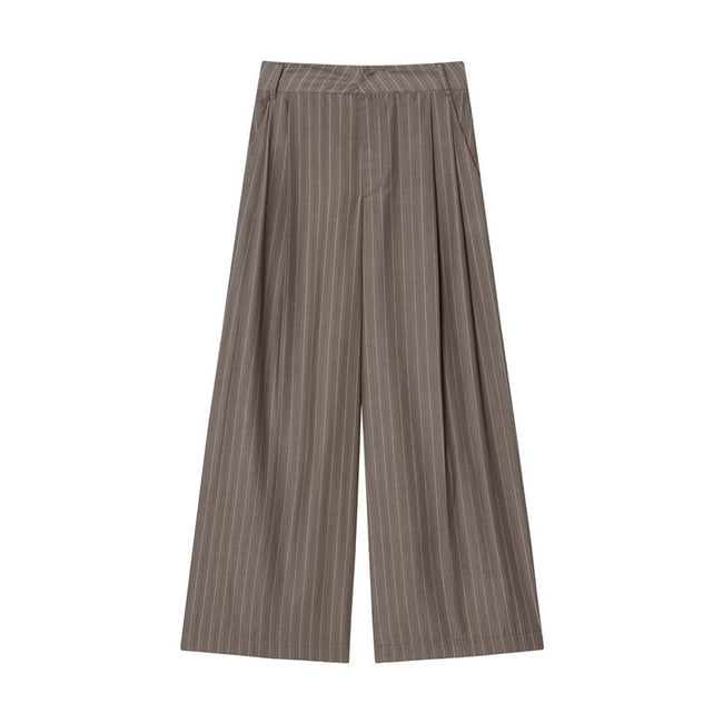Women's Versatile Flip Double Pleated Wide Leg Pants Hover Image