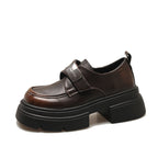 Fashion Metal Buckle Small Leather Shoes