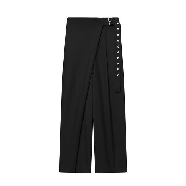 Temperament Women's Clothing Wrap Design Blended Pants Hover Image