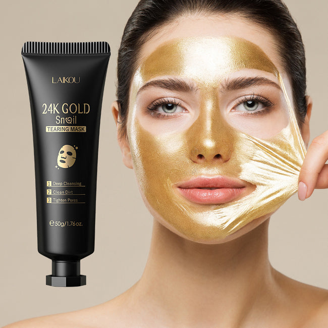 Gold Foil Snail Tear-Off Mask Hydrating Hover Image