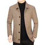 Men's Lapel Woolen Jacket Business Casual Jacket