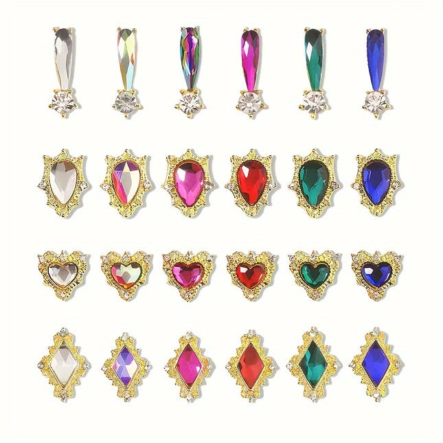 Nail Art Rhinestone Set Alloy Studs for Women DIY Manicure