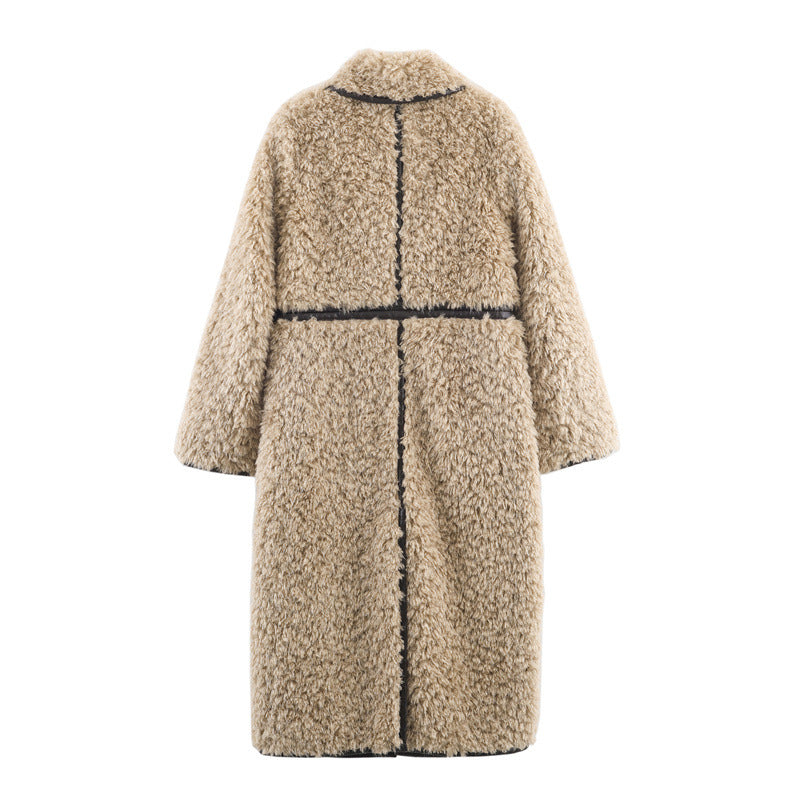 Women's Elegant Fleece Long Overcoat Outerwear