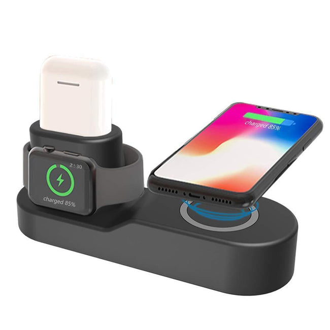 Compatible with Apple , W3 Wireless Charger Three in One Four in One Mobile Phone Watch Headset Multifunction One Wireless Charging Hover Image