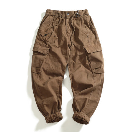 Men's Multi-pocket Stretch Worn Looking Washed-out Loose Cargo Casual Pants