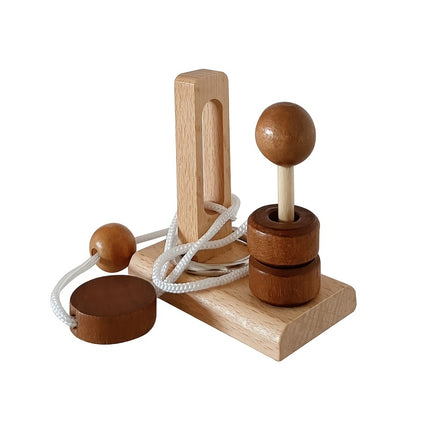 Kongming Lock 6 Piece Wooden Topology Puzzle Brain Teasers