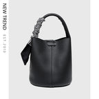 Niche Lychee Pattern Soft Leather Fashion All-match Messenger Bag