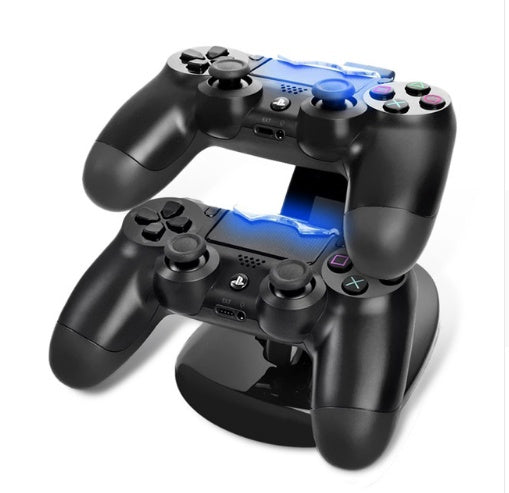Dual USB Charge Dock Stand USB Charging Dock Station Stand With usb charging cable ForPlaystation 4 PS4 controllers Hover Image