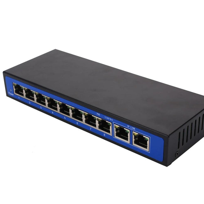 8+2 power 10 port 100M POE switch wireless AP 48V external power supply Hover Image