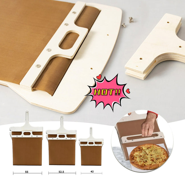 3 Sizes Sliding Pizza Peel Shovel Storage Board Pala Pizza Scorrevole Wooden Handle Transfer Pizza Kitchen Gadgets Hover Image