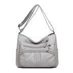 Large Capacity Multi-compartment Middle-aged And Elderly Women's Cross-body Bag Casual Small Square Bag