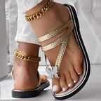 Floral Pattern Flip Flops Comfortable Casual Summer Beach Slippers