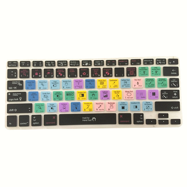 Adobe Illustrator Keyboard Shortcut Design Functional Silicone Cover For Macbook Pro Air 13 15 17 Protector Sticker Hover Image
