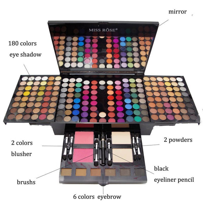 180 Colors Eyes Shadow Blush Set Personalized Piano-shaped Makeup Palette Box Main Image