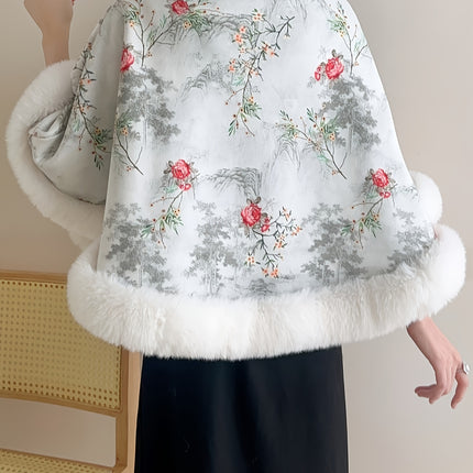 Pure Body Fleece Lined Chinese Style Cardigan For Women