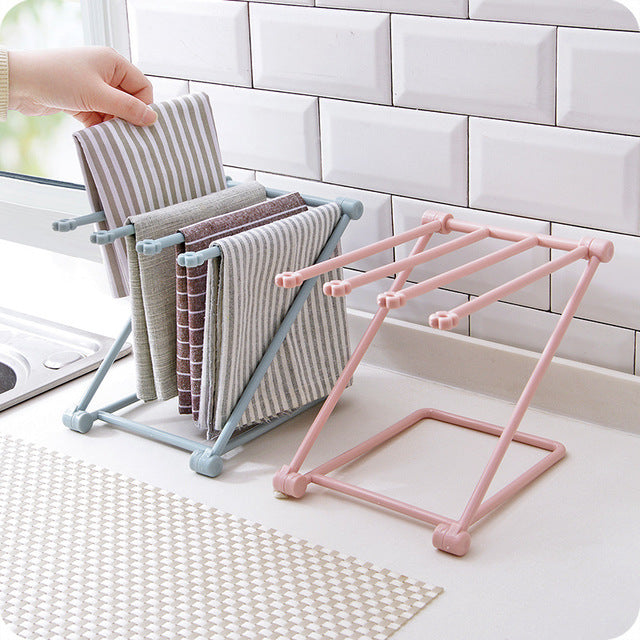Foldable Dishcloth Shelf Kitchen Accessories Gadget Organizer Hover Image