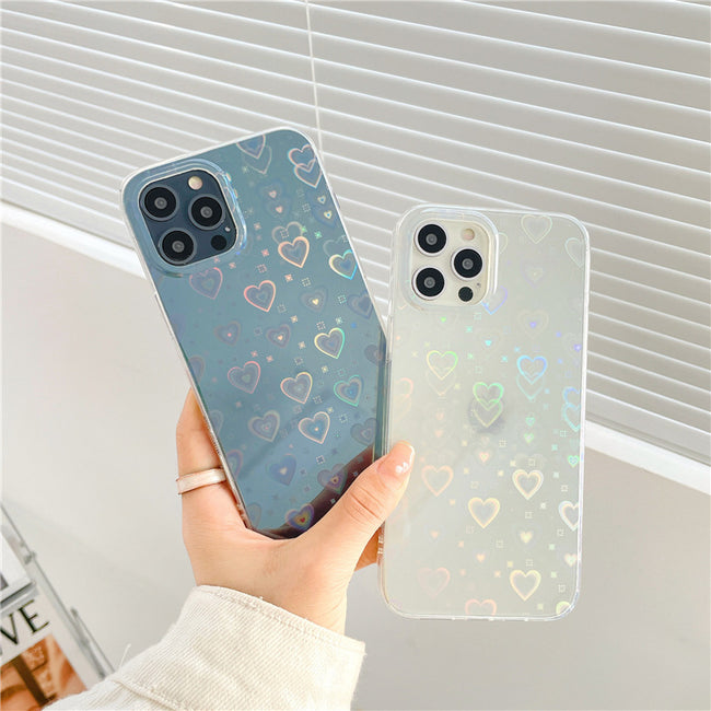 Laser Colorful Love Mobile Phone Soft Case Hover Image