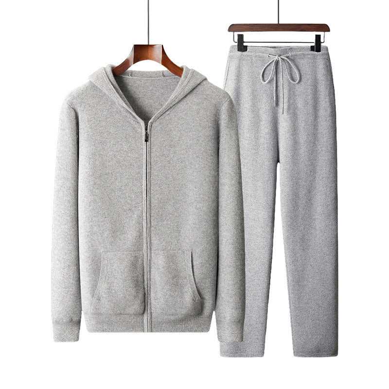 Men's Wool Coat Casual Pants Suit