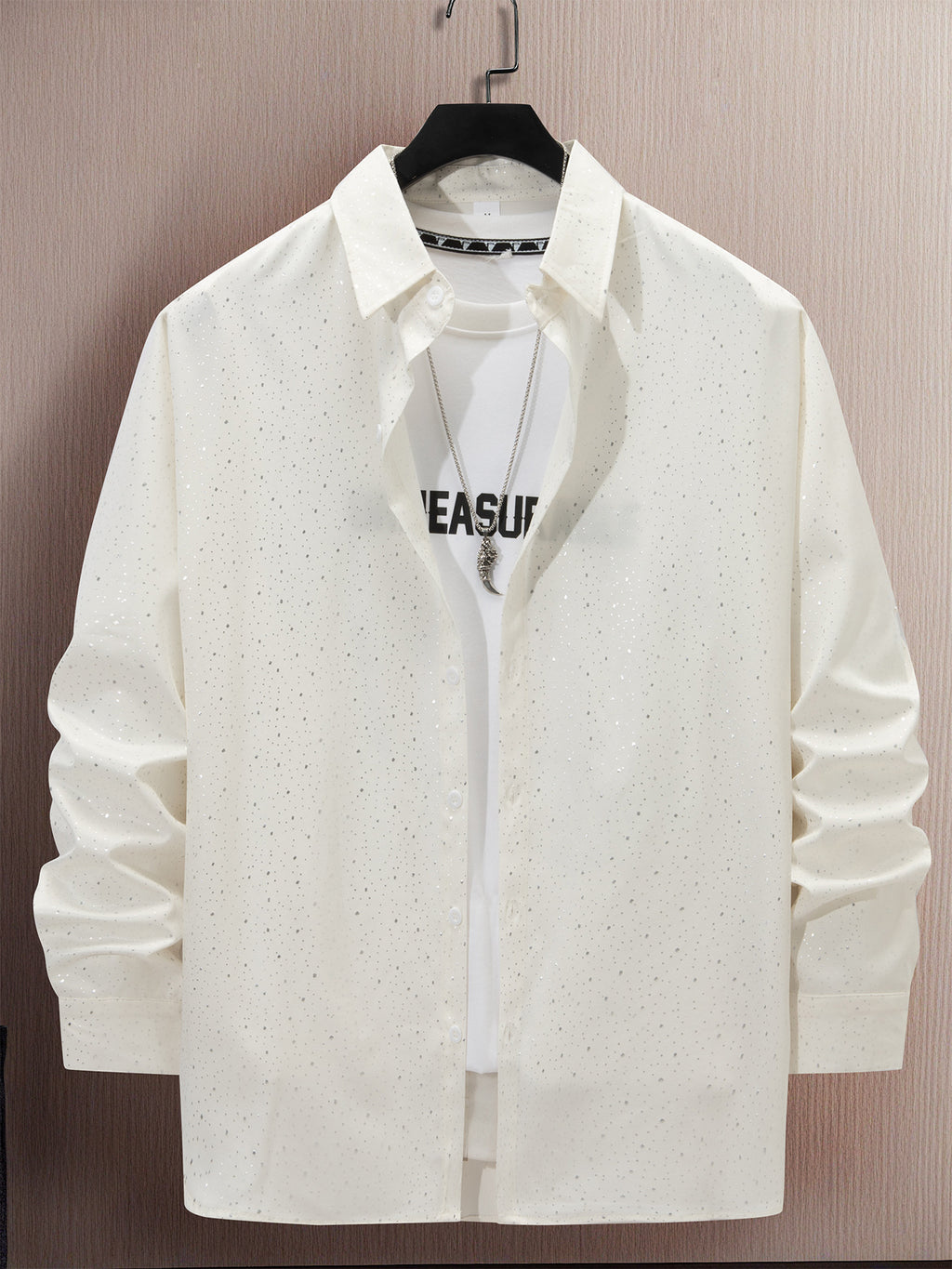 Polka Dot Bronzing Printed Casual Long Sleeve Shirt