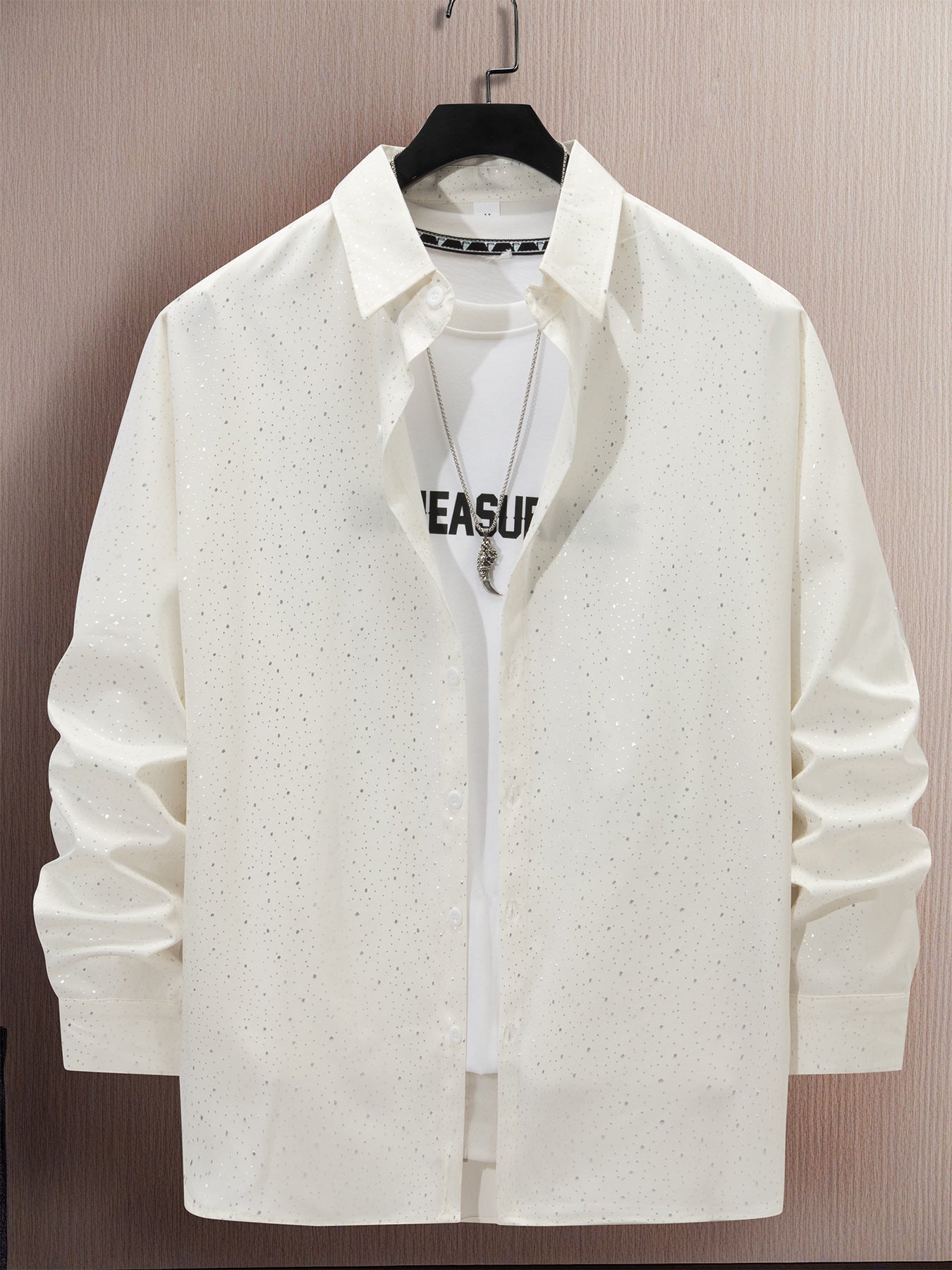 Polka Dot Bronzing Printed Casual Long Sleeve Shirt