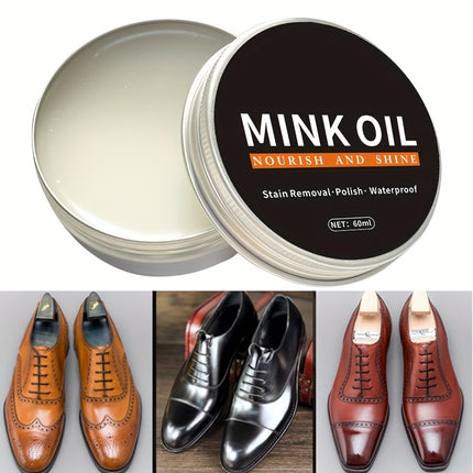 Shoe Wax Set With Polishing Sponge Leather Care Oil