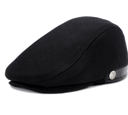 Woolen Beret Herringbone Pattern Adjustable