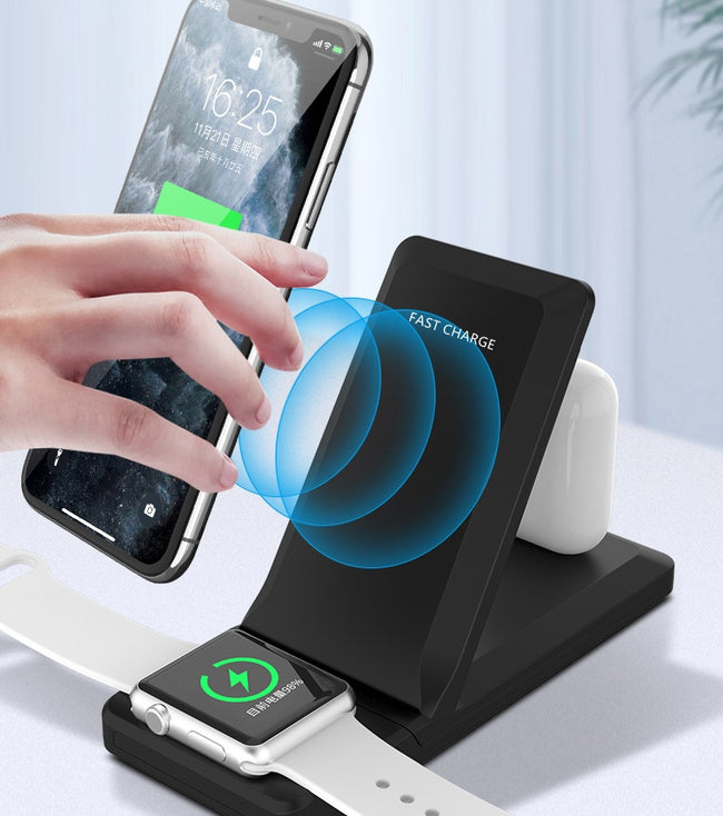 Folding three-in-one multifunctional wireless charger Hover Image