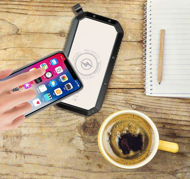 Wirelsess solar powerbank phone accessories torch Hover Image