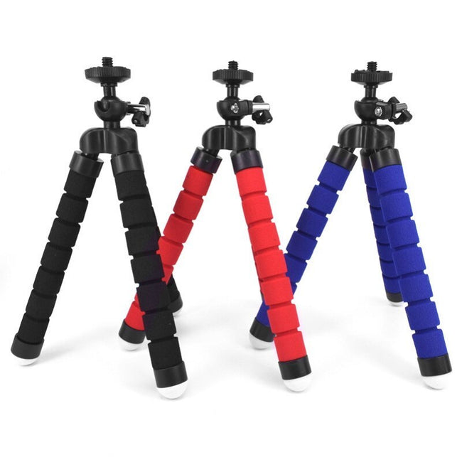 Compatible with Apple, Mobile Phone Mini Flexible Octopus Tripod Stand for Smartphone Clip Holder Mount Stabilizer Video Grip Monopod Table Gorillapod Hover Image