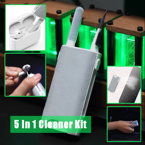 5 In 1 Screen Cleaner Kit Camera Phone Tablet Laptop Screen Cleaning Tools Earphone Cleaning Brush Pen For Office Hover Image
