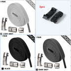 Press Lock Shoelaces Without Ties Elastic Laces Sneaker 8MM Widened Flat No Tie Shoe Laces Kids Shoelace For Shoes