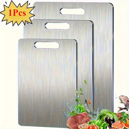 Dual Sided Stainless Steel Cutting Board Food Grade