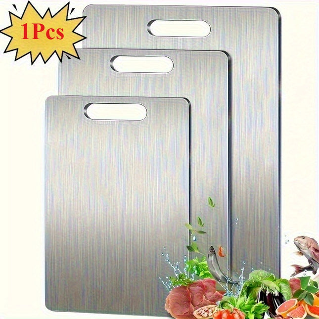 Dual Sided Stainless Steel Cutting Board Food Grade