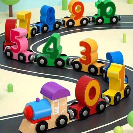 Magnetic Train Puzzle Toy With Numbers One To Ten Learning