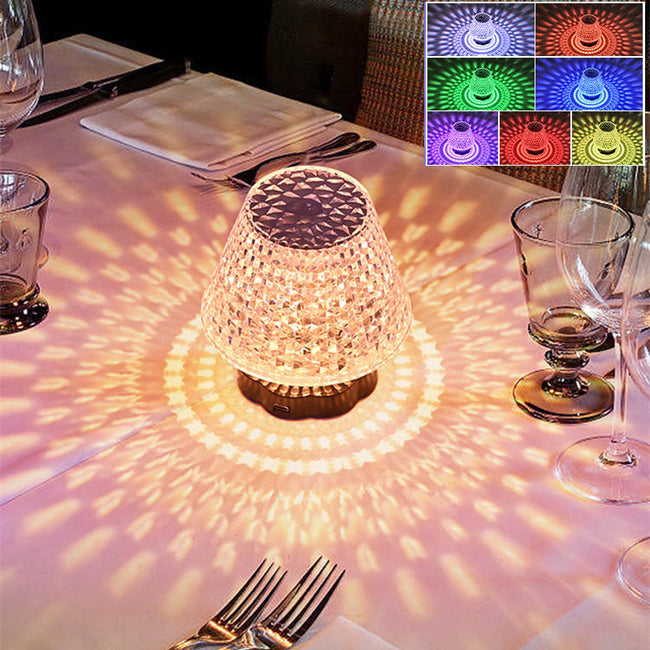 Diamond Crystal Lamp Table Light USB Touch Sensor Bar Table Lamp Dimming Beside Lamp LED Night Light For Restaurant Wedding Hover Image