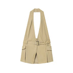 Sexy Style Backless Hanging Collar Top For Women