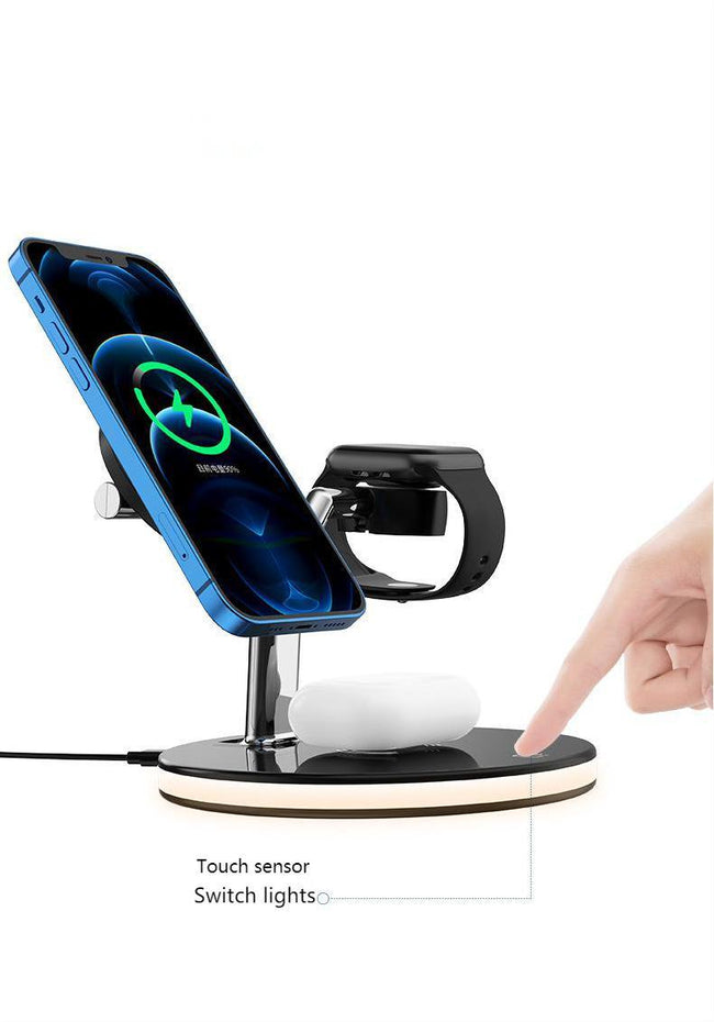 Compatible with Apple, 3 In 1 Magnetic Wireless Charger 15W Fast Charging Station For Magsafe Chargers Main Image